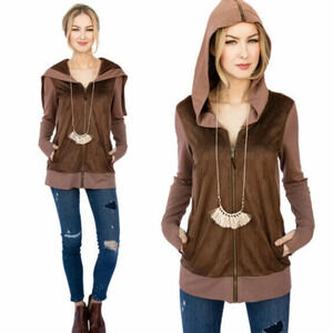 Evy’s Tree Samantha Hoodie XL espresso with convertible hood
